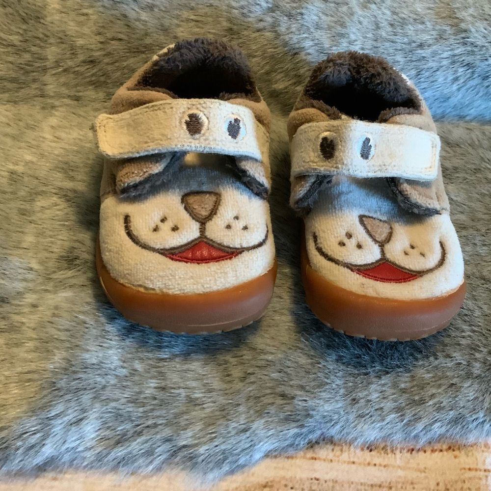 Kids Dog Face Slipper Shoes Size 3